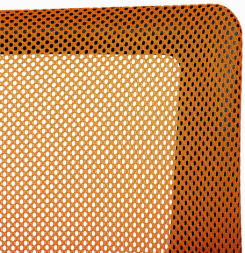 Кресло BRABIX "Fly MG-396", с подлокотниками, сетка, оранжевое/черное, 532084