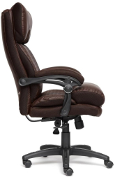 Кресло CHIEF кож/зам/ткань, коричневый/коричневый стеганный, 36-36/36-36 стеганный/24