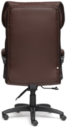Кресло CHIEF кож/зам/ткань, коричневый/коричневый стеганный, 36-36/36-36 стеганный/24