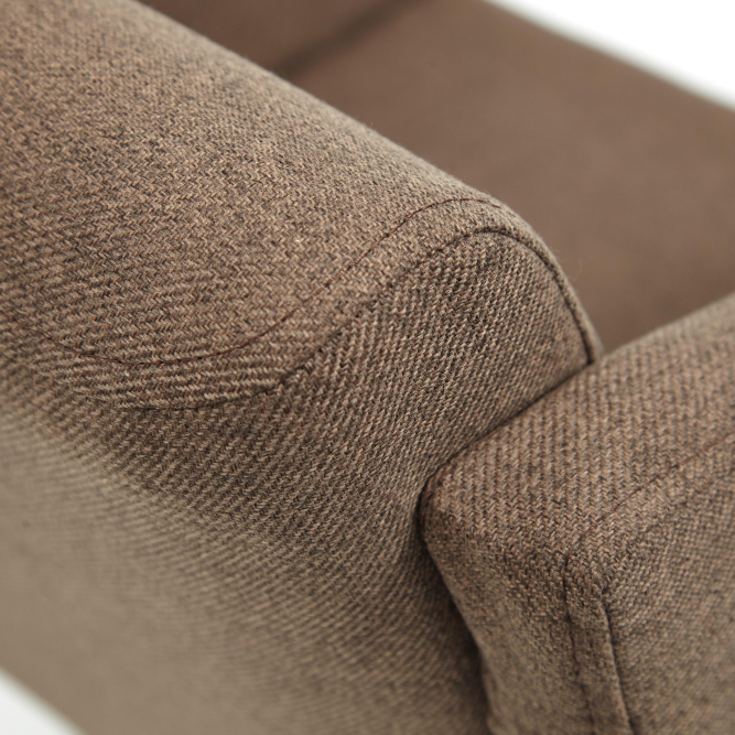 Кресло MILAN хром ткань ORLEANS, коричневый, D-6