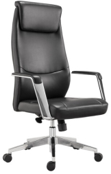 Кресло офисное BRABIX PREMIUM "Jazz EX-757", синхромеханизм, алюминий, экокожа, черное, 532489