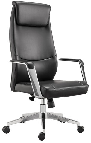 Кресло офисное BRABIX PREMIUM "Jazz EX-757", синхромеханизм, алюминий, экокожа, черное, 532489