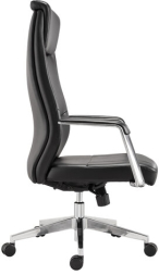 Кресло офисное BRABIX PREMIUM "Jazz EX-757", синхромеханизм, алюминий, экокожа, черное, 532489