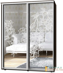 Шкаф-купе 2х дв Стандарт Пескоструй № 87