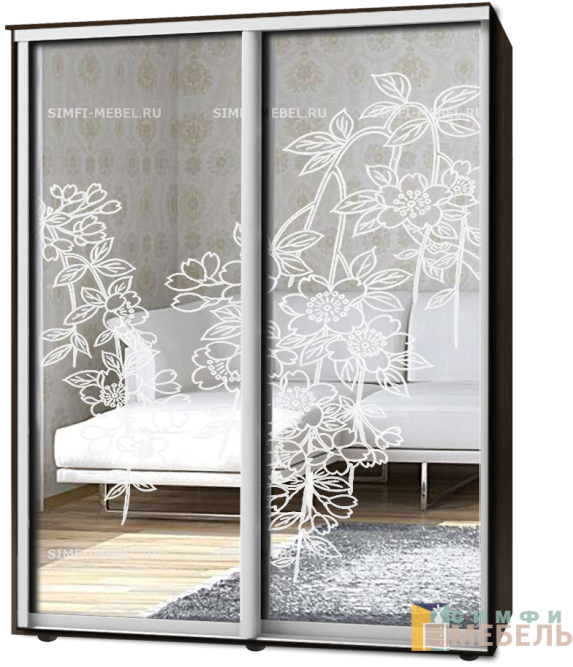 Шкаф-купе 2х дв Стандарт Пескоструй № 87