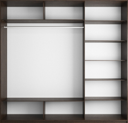 Шкаф-купе Прайм 3-х дверный (Зеркало) Крафт табачный