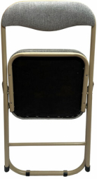 Стул складной для дома и офиса РС04К комфорт, бежевый перламутровый каркас, рогожка бежевая