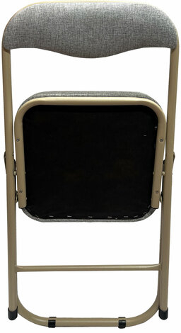 Стул складной для дома и офиса РС04К комфорт, бежевый перламутровый каркас, рогожка бежевая