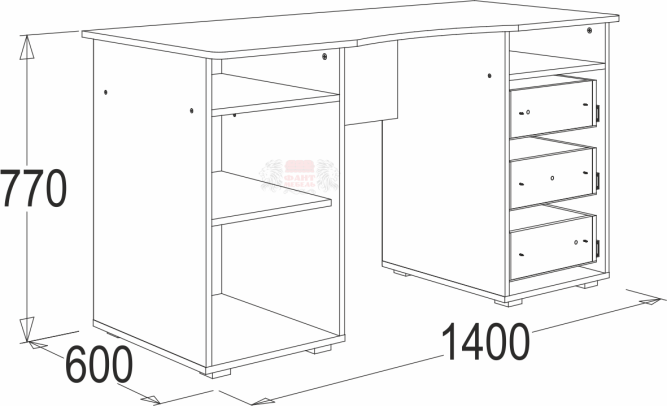 Стол письменный "Омега 16" №3