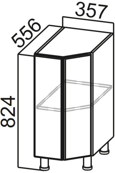 Стол-рабочий 400 (торцевой) Модус