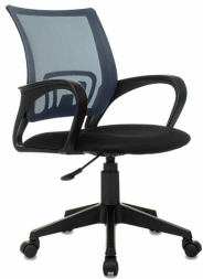 Кресло BRABIX &quot;Fly MG-396&quot;, с подлокотниками, сетка, серое/черное, 532085