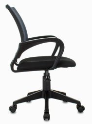 Кресло BRABIX &quot;Fly MG-396&quot;, с подлокотниками, сетка, серое/черное, 532085