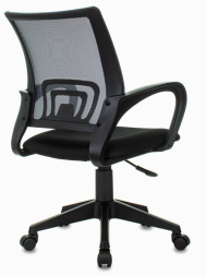 Кресло BRABIX &quot;Fly MG-396&quot;, с подлокотниками, сетка, серое/черное, 532085