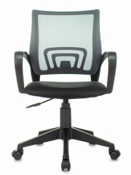 Кресло BRABIX &quot;Fly MG-396&quot;, с подлокотниками, сетка, серое/черное, 532085