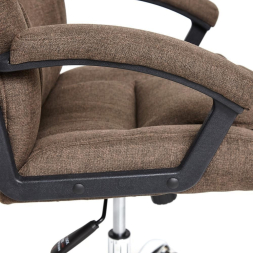 Кресло BERGAMO (хром) ткань, коричневый, 3М7-147