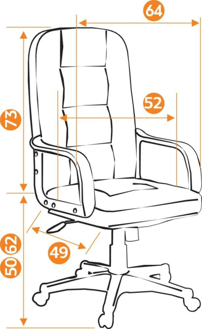 Кресло DEVON кож/зам, коричневый, 36-36
