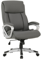 Кресло офисное BRABIX PREMIUM "Level EX-527", пружинный блок, рециклированная кожа, серое, 531937