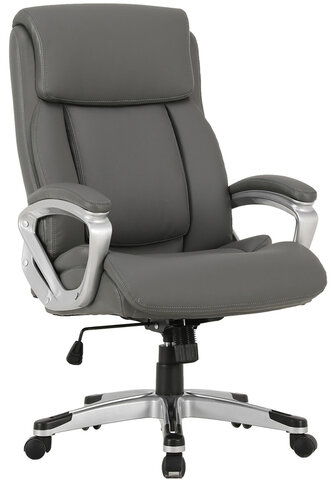 Кресло офисное BRABIX PREMIUM "Level EX-527", пружинный блок, рециклированная кожа, серое, 531937