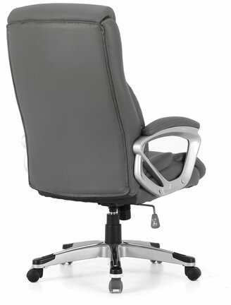 Кресло офисное BRABIX PREMIUM "Level EX-527", пружинный блок, рециклированная кожа, серое, 531937