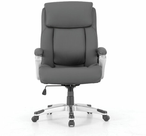 Кресло офисное BRABIX PREMIUM "Level EX-527", пружинный блок, рециклированная кожа, серое, 531937