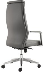 Кресло офисное BRABIX PREMIUM "Jazz EX-757", синхромеханизм, алюминий, экокожа, серое, 532490