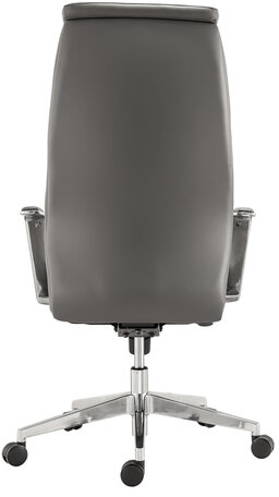 Кресло офисное BRABIX PREMIUM "Jazz EX-757", синхромеханизм, алюминий, экокожа, серое, 532490