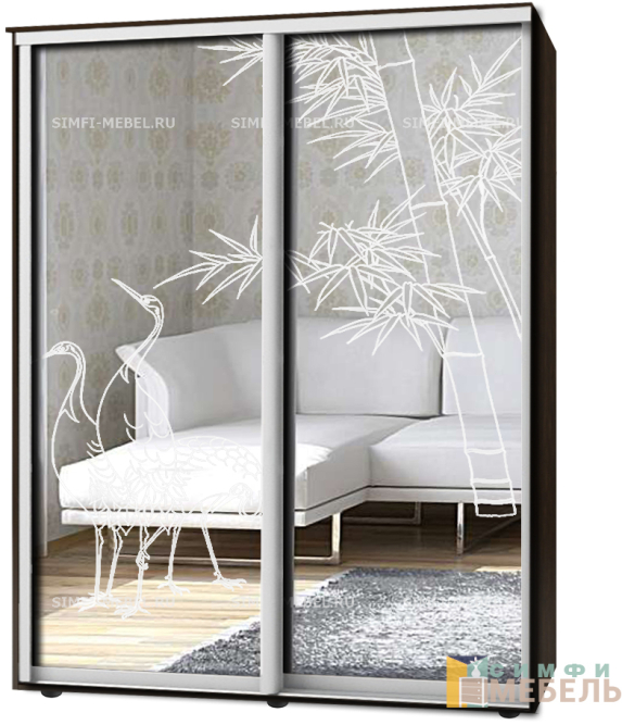 Шкаф-купе 2х дв Стандарт Пескоструй № 88