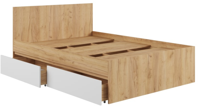 Кровать с ящиками К1.4М Мадера