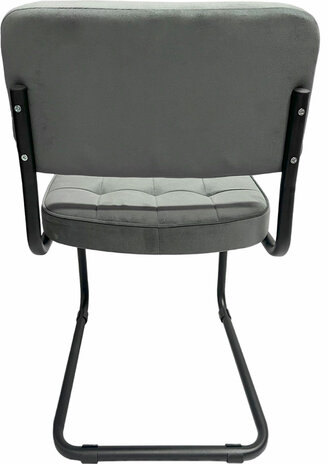 Стулья КОМПЛЕКТ 2 шт., РС14М, черный каркас, велюр, графит, разобранные