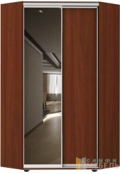 Шкаф-купе угловой Стандарт Комби 1 Итальянский орех/Зеркало