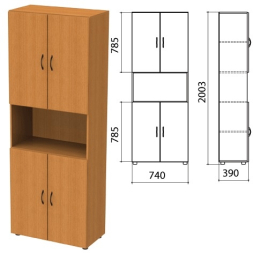 Шкаф высокий 1- открытая полка КФ17