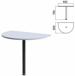 Стол приставной полукруг Арго (вариант 7) опора черная