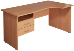 Стол кривол. с тумбой П КМ75 (СМ4П+ТМ11)