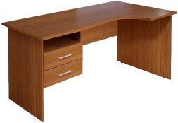 Стол кривол. с тумбой П КМ75 (СМ4П+ТМ11)