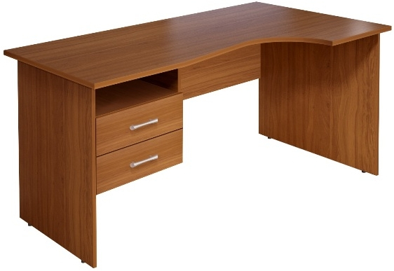 Стол кривол. с тумбой П КМ75 (СМ4П+ТМ11)