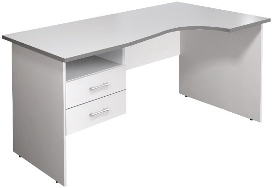 Стол кривол. с тумбой П КМ75 (СМ4П+ТМ11)