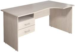 Стол кривол. с тумбой П КМ75 (СМ4П+ТМ11)