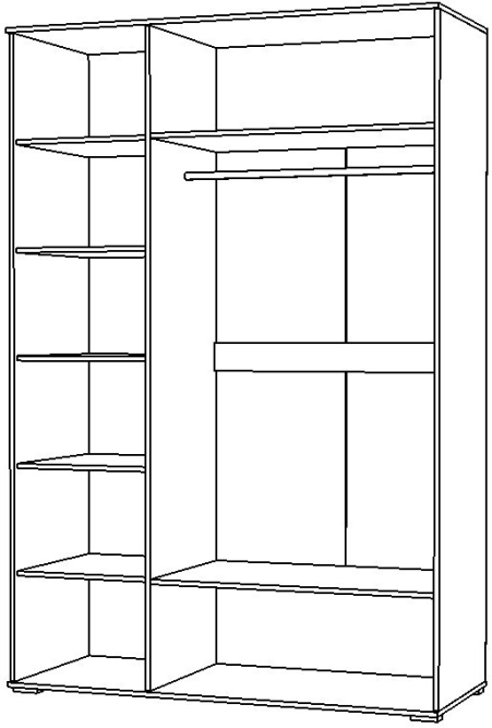 Шкаф 3-х дверный Вегас (Горизонт)