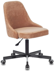 Кресло CH-340M, пятилучие металлическое, ткань, светло-коричневое, 1397884