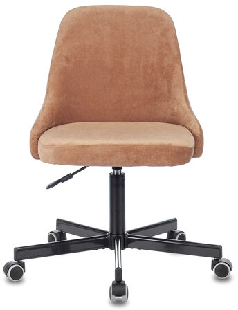 Кресло CH-340M, пятилучие металлическое, ткань, светло-коричневое, 1397884