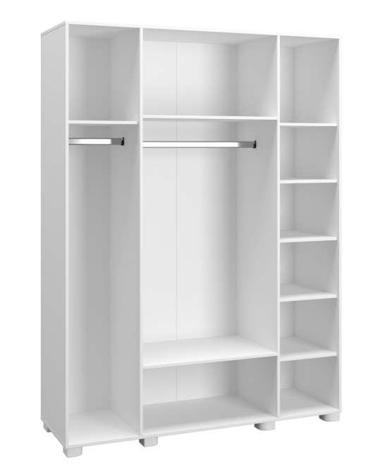 Шкаф «Монблан» МБ-25К комбинированный белое дерево