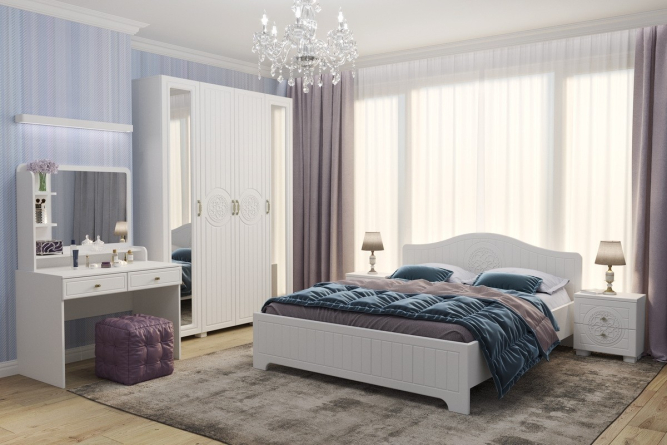 Шкаф «Монблан» МБ-25К комбинированный белое дерево