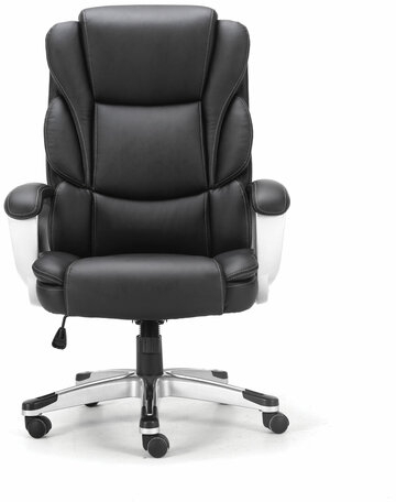 Кресло офисное BRABIX PREMIUM "Rest EX-555", пружинный блок, экокожа, черное, 531938