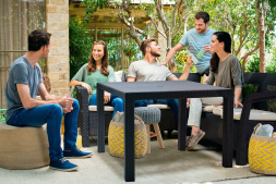 Стол садовый Мелоди Квартет (Melody quartet) графит