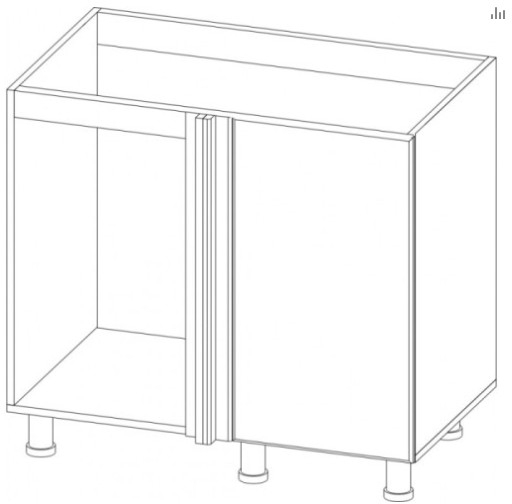 Стол-рабочий М1000у (400) (угловой под мойку) Модерн Нью