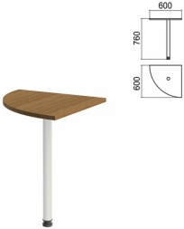 Стол приставной угловой Арго (вариант 1) опора хром