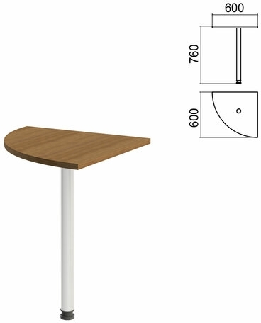 Стол приставной угловой Арго (вариант 1) опора хром