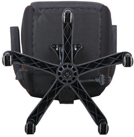 Кресло компьютерное BRABIX "Techno Pro GM-003", ткань, черное/серое, вставки оранжевые, 531813