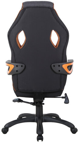 Кресло компьютерное BRABIX "Techno Pro GM-003", ткань, черное/серое, вставки оранжевые, 531813