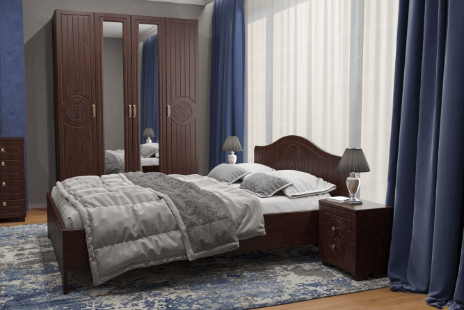 Шкаф «Монблан» МБ-25К комбинированный венге